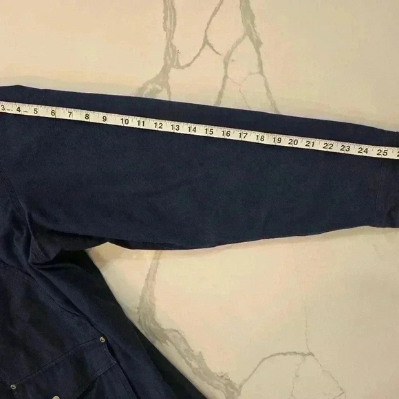 Canvas Flannel Lined Insulated Barn Jacket Chore Coat Blue Mens Size 2X - Picture 14 of 14